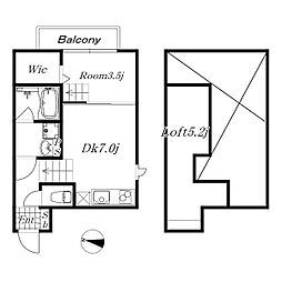 ファミリーステージ道徳3 1SLDKの間取図画像