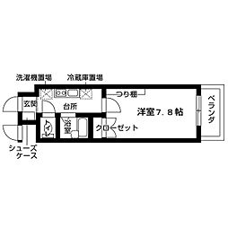 エストゥディオ原 1Kの間取図画像