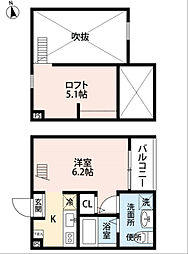ラテール港栄 1SKの間取図画像