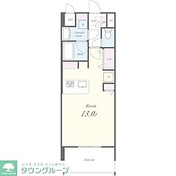 名古屋市営鶴舞線 大須観音駅 徒歩6分の賃貸マンション 5階ワンルームの間取り