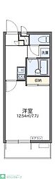 レオパレス拓亀島 2階1Kの間取り