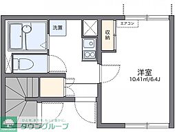 レオネクスト松蔭 1Kの間取図画像