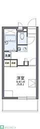 レオパレスナカニシ 1Kの間取図画像