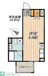 Ｃｏｍｆｏｒｔ金山 6階ワンルームの間取り