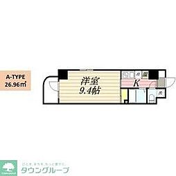 HF久屋大通レジデンス 11階1Kの間取り