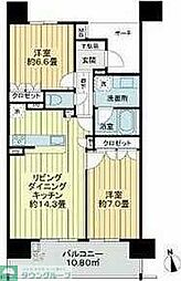 ファミリアーレ大曽根 2LDKの間取図画像