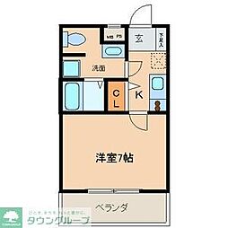 CREA 1Kの間取図画像
