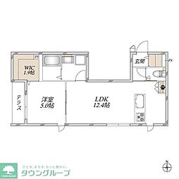 アーバンライフRAN 1LDKの間取図画像