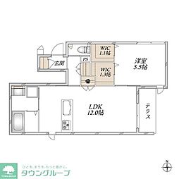 アーバンライフRAN 1LDKの間取図画像