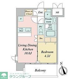 名古屋市中区門前町マンション 1LDKの間取図画像