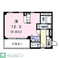 シームリー・ハウス ワンルームの間取図画像