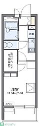 レオパレス西志賀 1Kの間取図画像