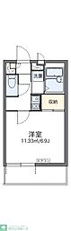 レオパレス高畑東 1Kの間取図画像