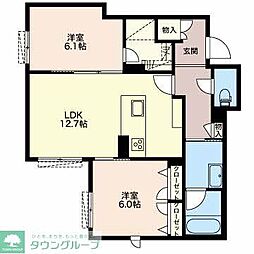 Vivantere 2LDKの間取図画像