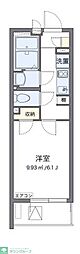 クレイノユカ3 1Kの間取図画像