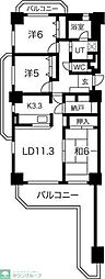 バンベール・グラン山手弐番館 3SLDKの間取図画像