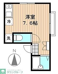 ベルドミール ワンルームの間取図画像