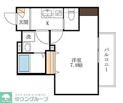 Maison西高蔵West 1Kの間取図画像