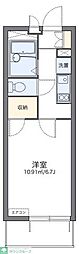 レオパレスハイビーノ 1Kの間取図画像