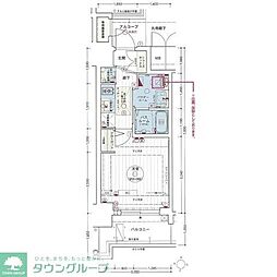 エステムコート名古屋新栄2アリーナ 1Kの間取図画像
