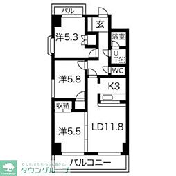 ITOH壱番館 3LDKの間取図画像