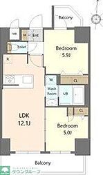 S-RESIDENCE高岳ardent 2LDKの間取図画像