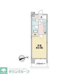 ルクレ新栄レジデンス 1Kの間取図画像