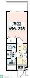 京急本線 杉田駅 徒歩7分の賃貸アパート 1階1Kの間取り