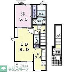 クラインフーフォッジ 1LDKの間取図画像
