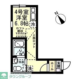 IQテラス横浜戸塚 ワンルームの間取図画像