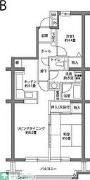 市公社ヒルズ南戸塚3号棟 2LDKの間取図画像