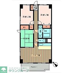 南藤沢AFビル 3LDKの間取図画像
