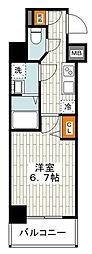 リヴシティ横濱インサイト2 1Kの間取図画像
