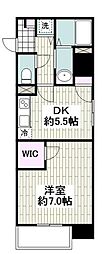 アジル湘南 1DKの間取図画像