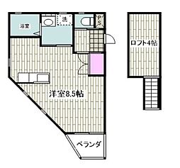 ティアレ湘南 ワンルームの間取図画像