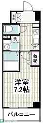 ヴェールシャルマン戸塚2 1Kの間取図画像