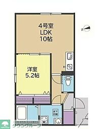 藤沢市藤が岡1丁目アパート 1LDKの間取図画像