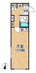 藤沢朝日町ダイカンプラザフクチハイツ ワンルームの間取図画像