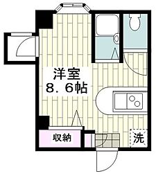 ソレイユ笠間 ワンルームの間取図画像