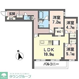 ブラウニー 3LDKの間取図画像