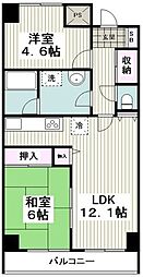 ルクソール保土ヶ谷 2LDKの間取図画像