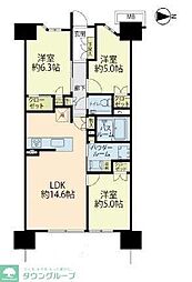 プレミスト湘南辻堂フォレストフェイス 3LDKの間取図画像