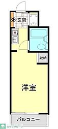 サンホワイト磯子 ワンルームの間取図画像