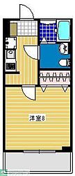 パレット 1Kの間取図画像