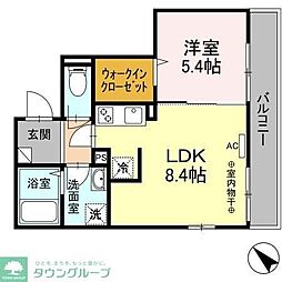 マ・メゾン鵠沼花沢B 1LDKの間取図画像