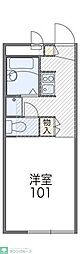 レオパレスファザーンB 1Kの間取図画像