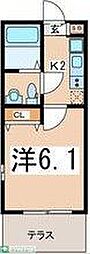 ベラビスタ戸塚 1Kの間取図画像