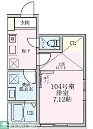SORAIE 1Kの間取図画像