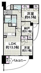 キャメロット上永谷 2SLDKの間取図画像