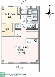 マンション茅ヶ崎 1LDKの間取図画像